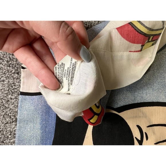 Vintage Disney Mickey Mouse Rise And Shine Standard Cotton Pillow Cases 2 - Picture 8 of 9